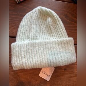 NWT Free People Harbor Marled Ribbed Beanie OS Mint Green